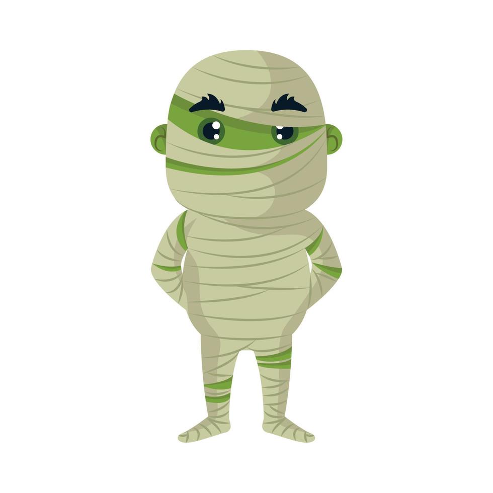 halloween mummy costume vector