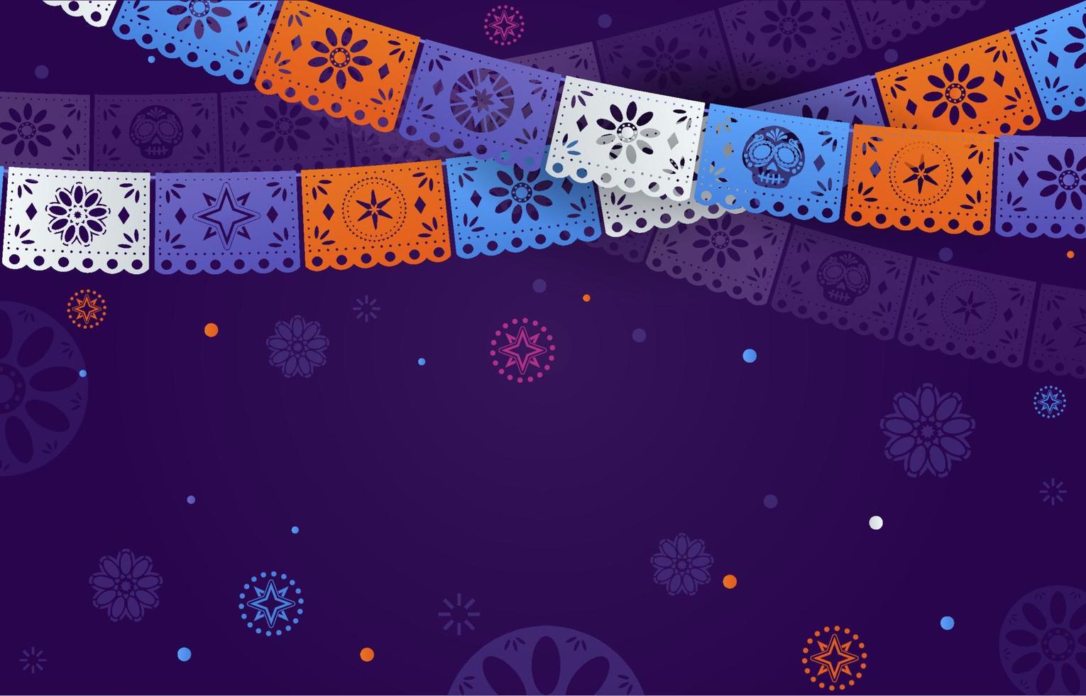 fondo de papel picado vector