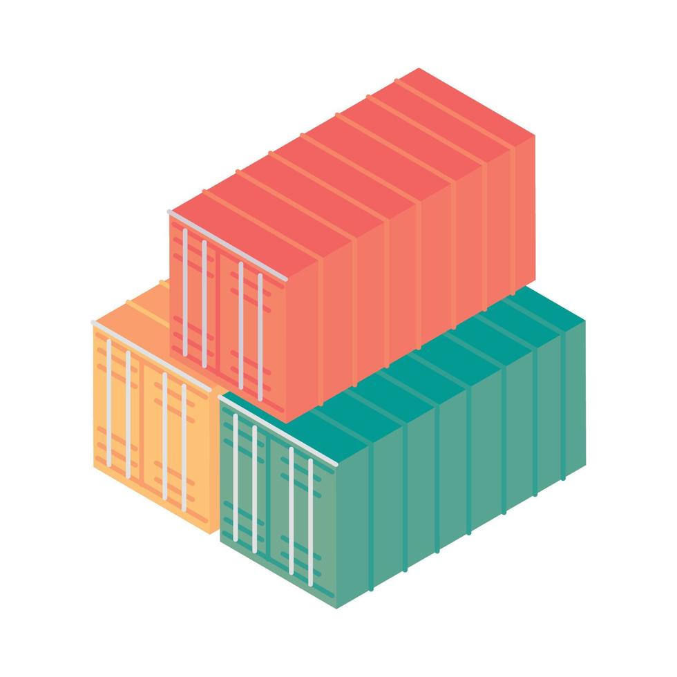 cargo containers icon vector