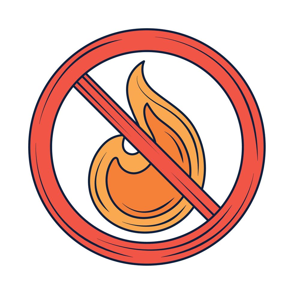 no fire allowed icon vector