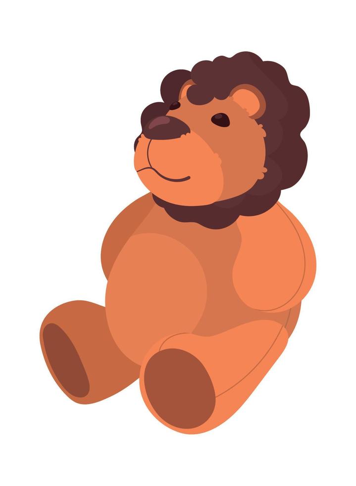 stuffed cute lion vector