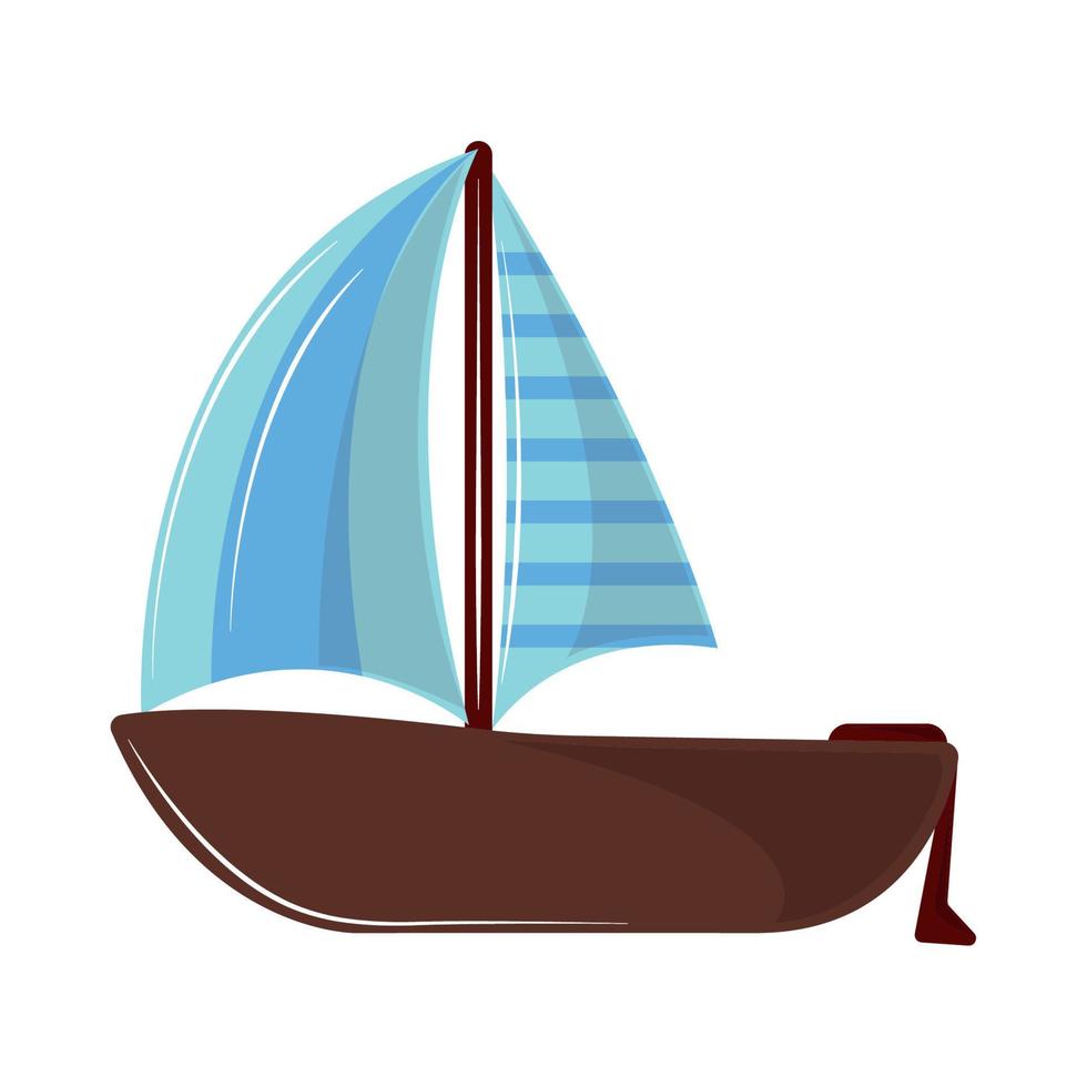 sailboat transport icon vector