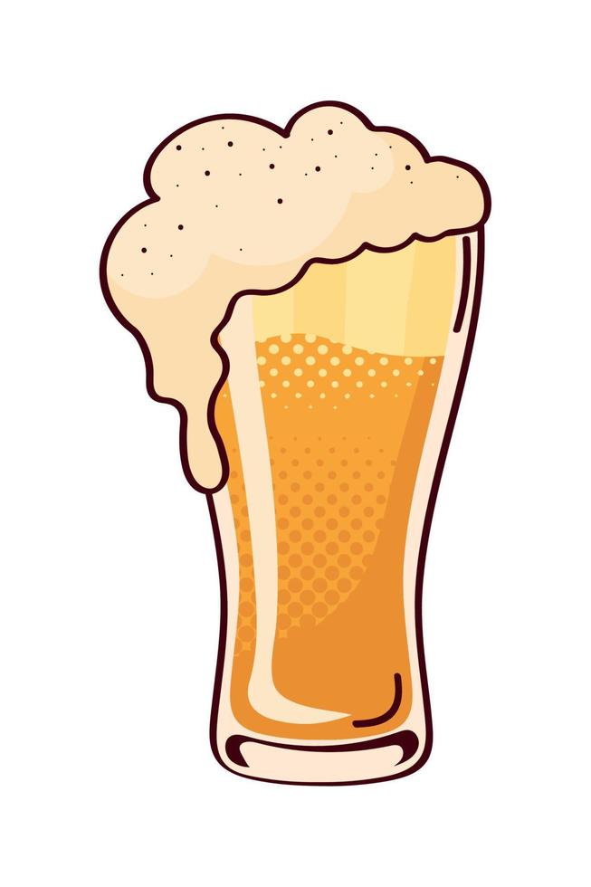 beer glass drink vector