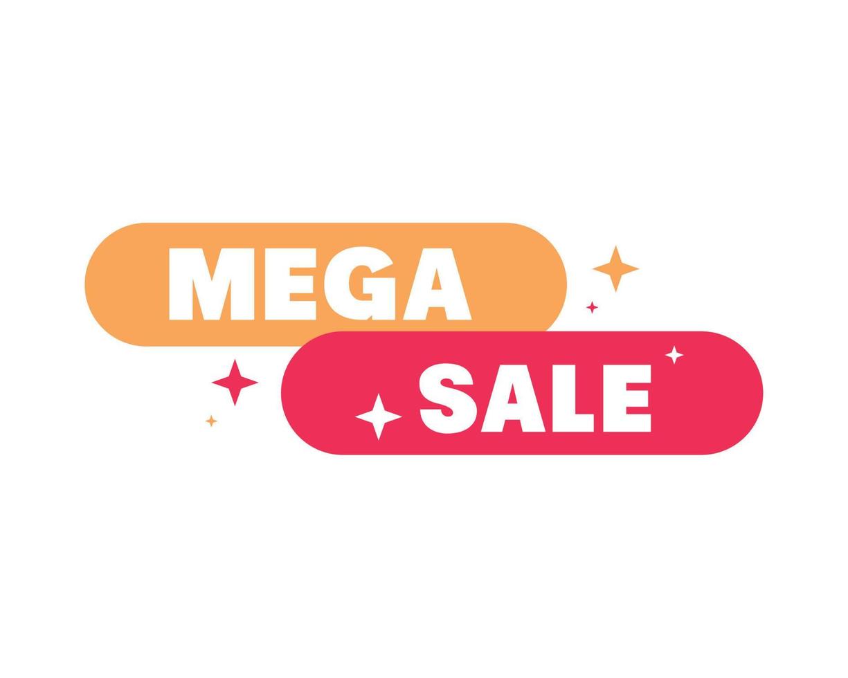 mega sale label vector