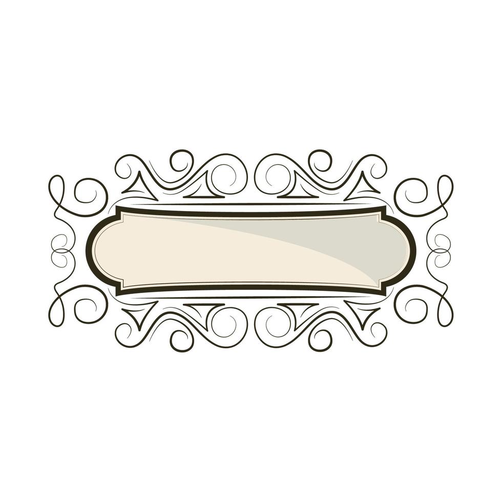 decorative border label vector