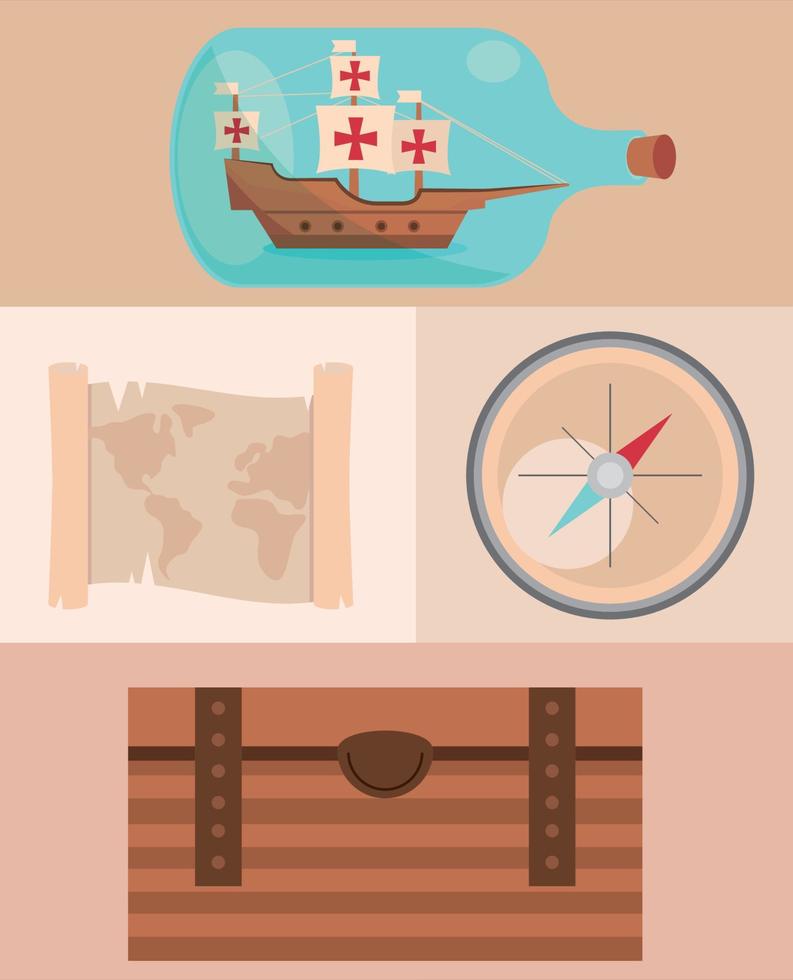 set of columbus day vector