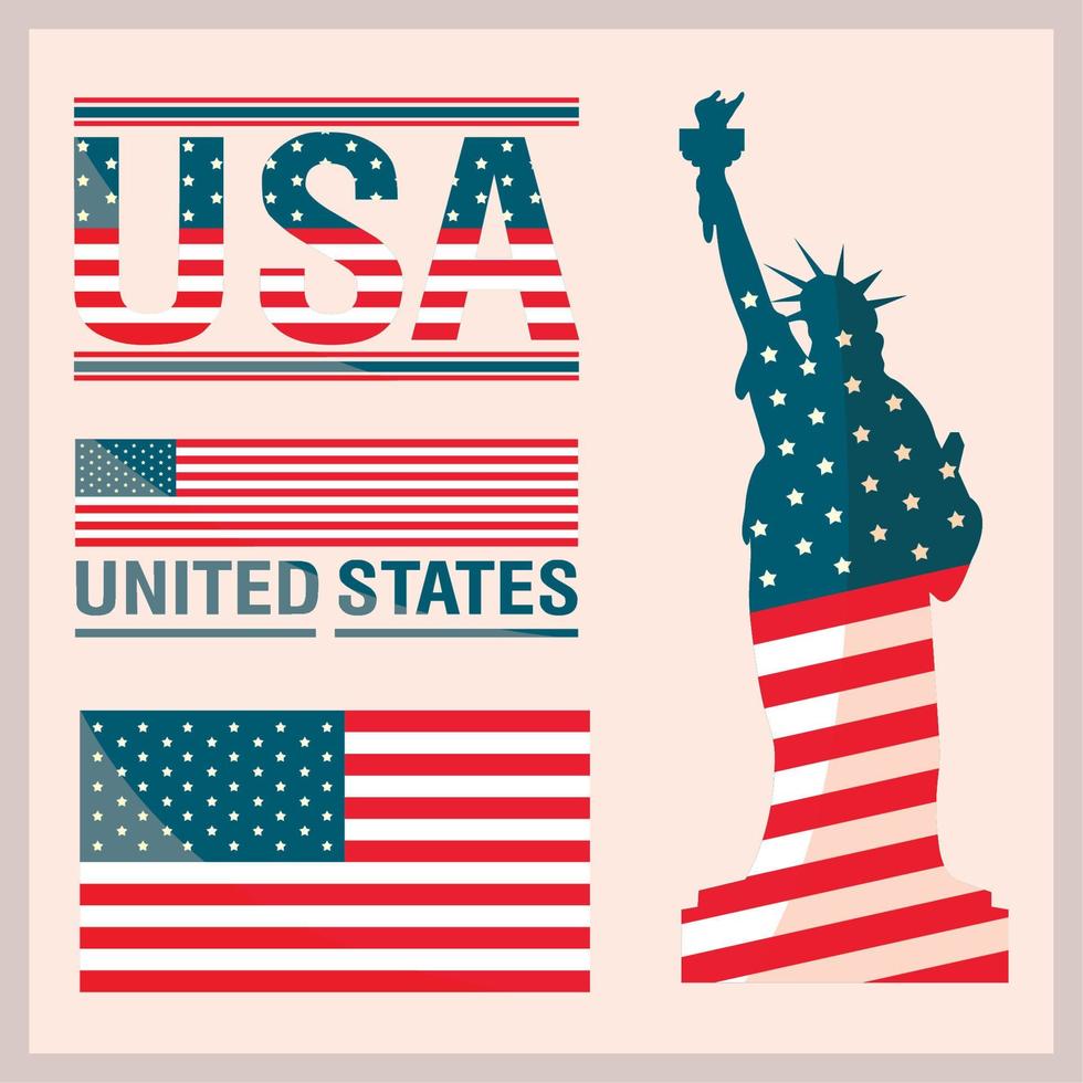 conjunto de estados unidos de america vector