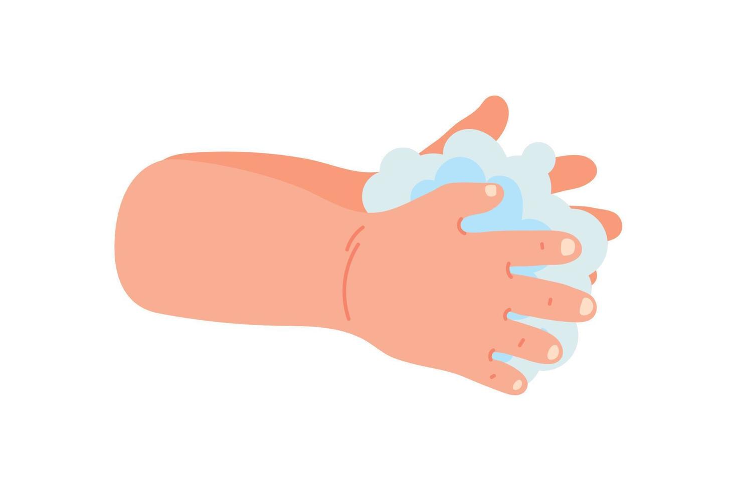 hands baby washing vector