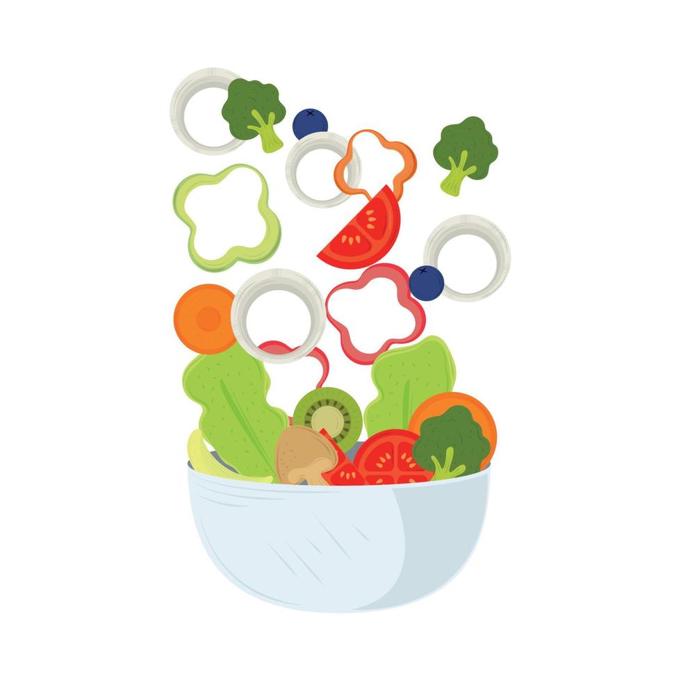 falling healthy food vector
