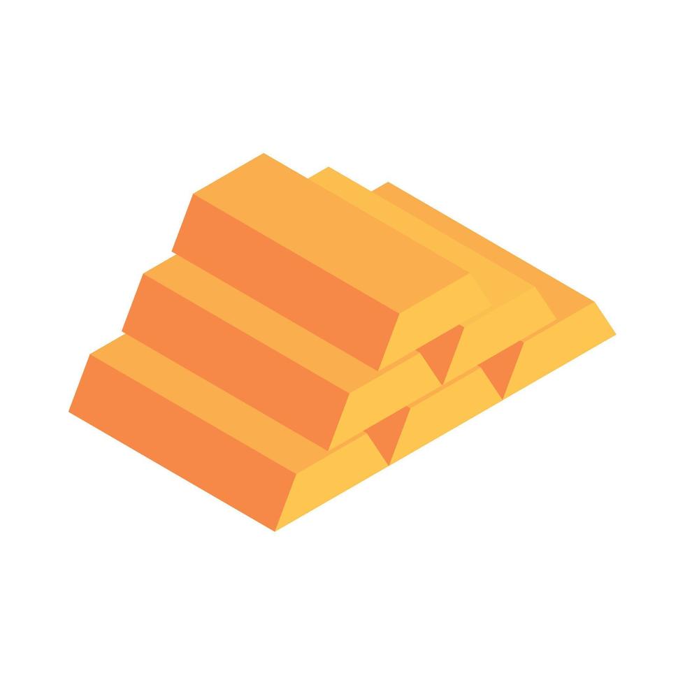 stack of gold ingots vector