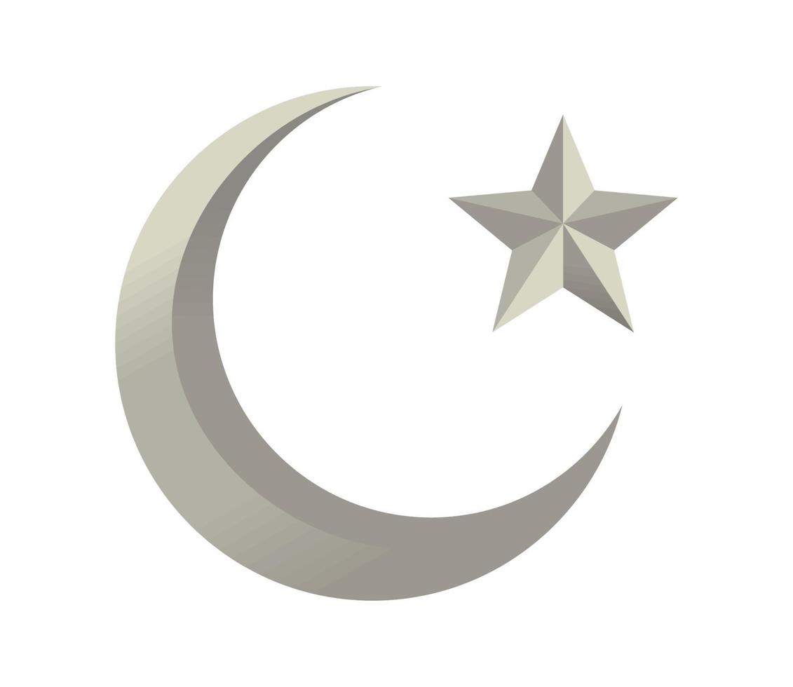 turkey moon and star vector