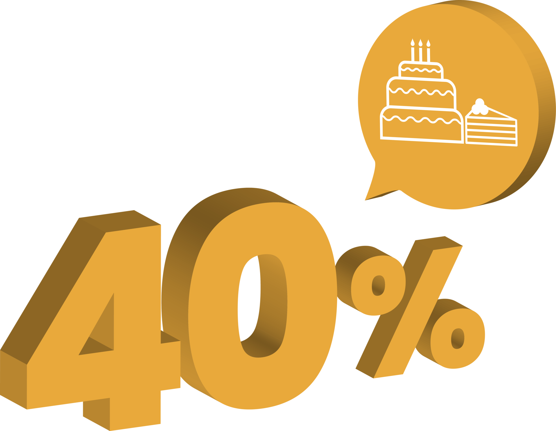 40 Percent Discount For Bakery Pastry Or Cake Product 3d Style 10793850 PNG what-is-30-percent-of-4000-solution-with-free-steps