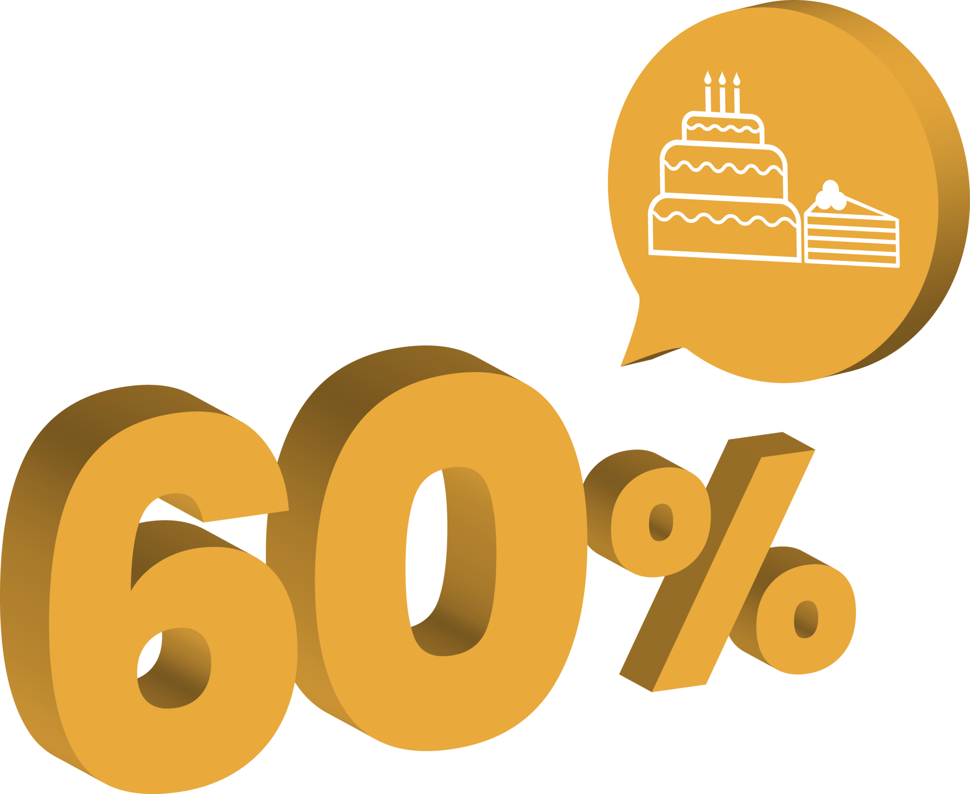 60 Percent Discount For Bakery Pastry Or Cake Product 3d Style 10793860 PNG 60-percent-discount-for-bakery-pastry-or-cake-product-3d-style-10793860-png