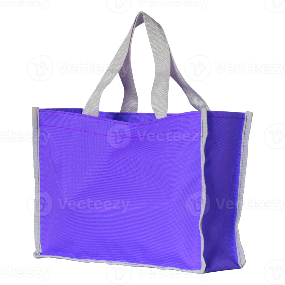 blue shopping bag isolated with clipping path for mockup png