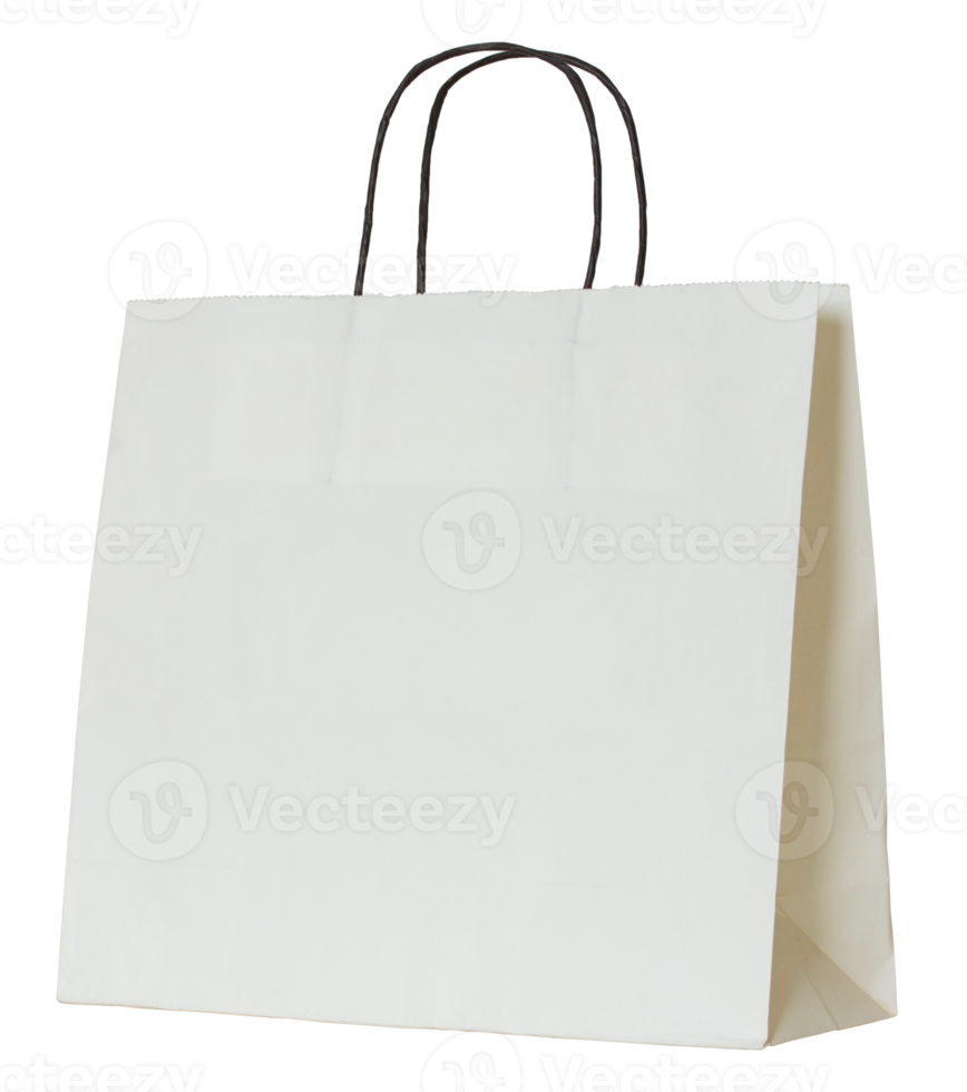paper bag isolated with clipping path for mockup png