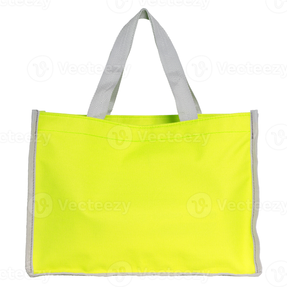 yellow shopping bag isolated with clipping path for mockup png