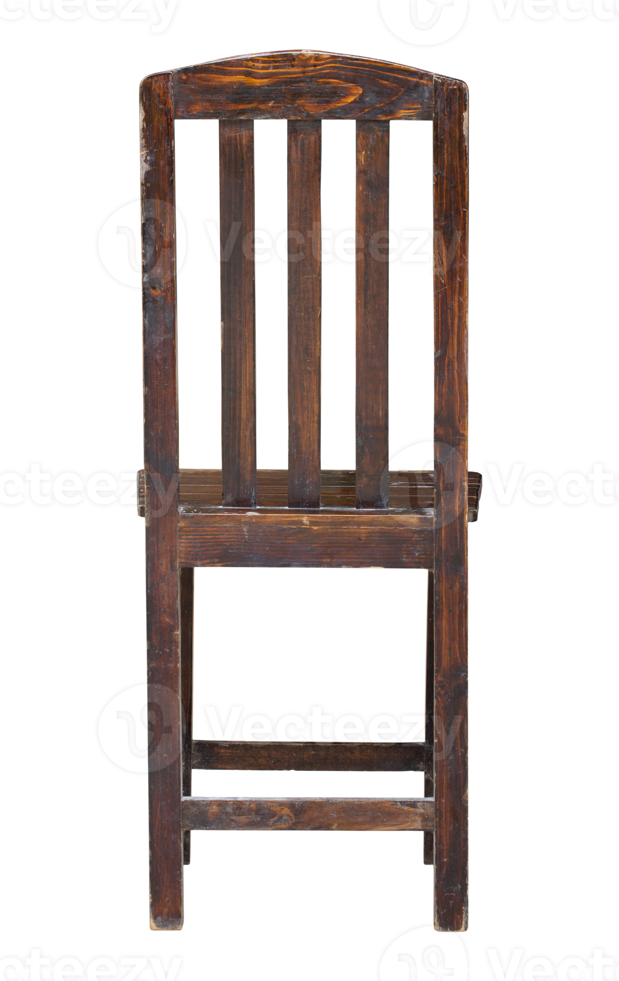 back view of wooden chair isolated with clipping path 10793959 PNG