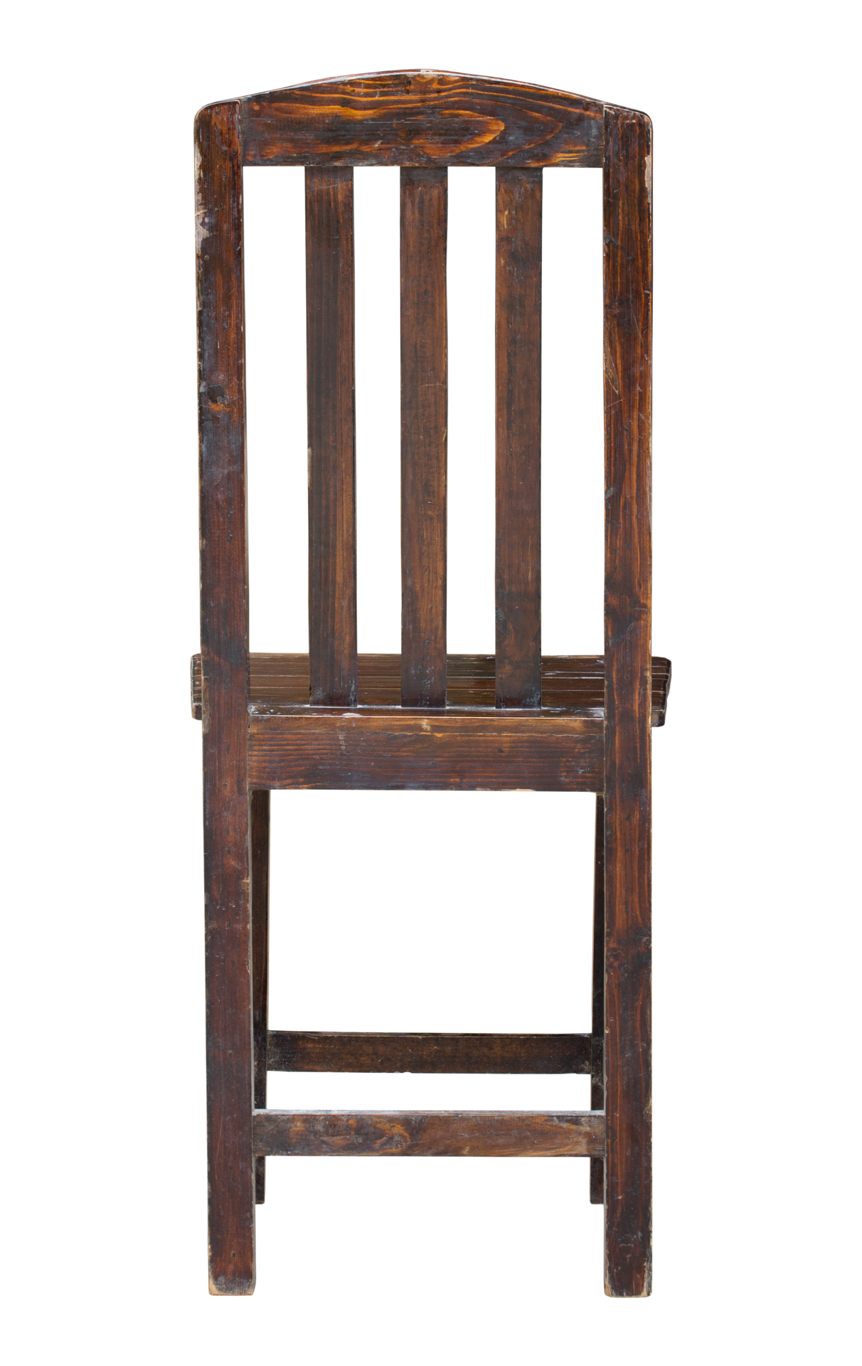 back view of wooden chair isolated with clipping path 10793959 PNG