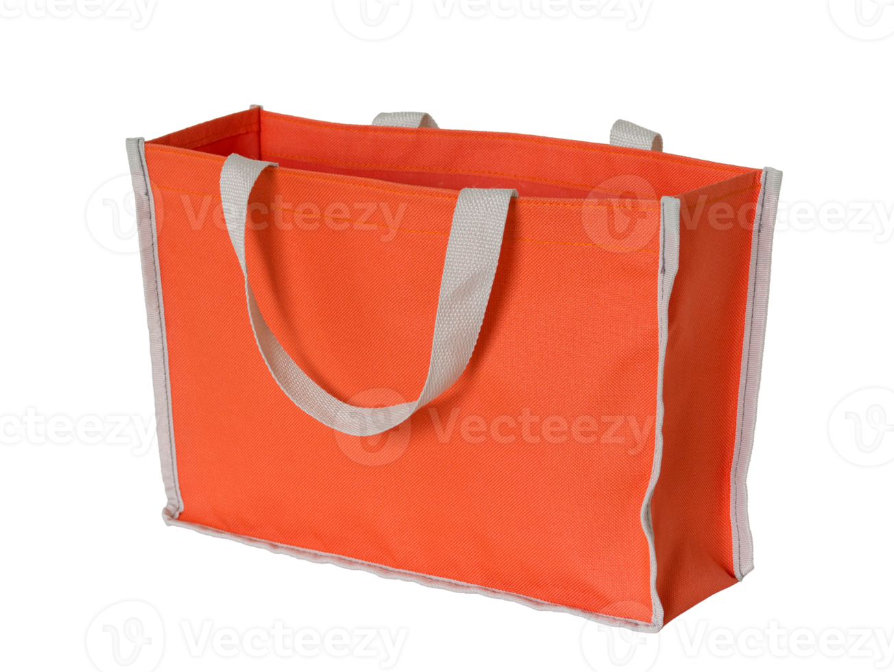 orange shopping bag isolated with clipping path for mockup png