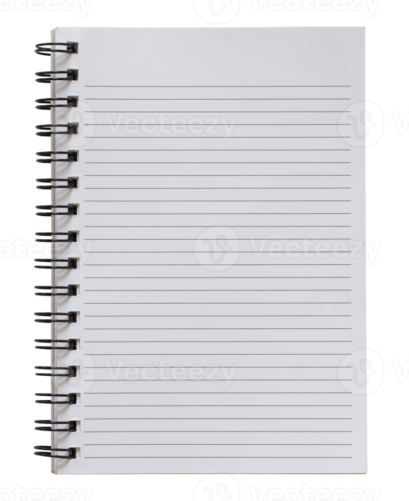 blanco spiraal notitieboekje geïsoleerd met knipsel pad voor mockup png