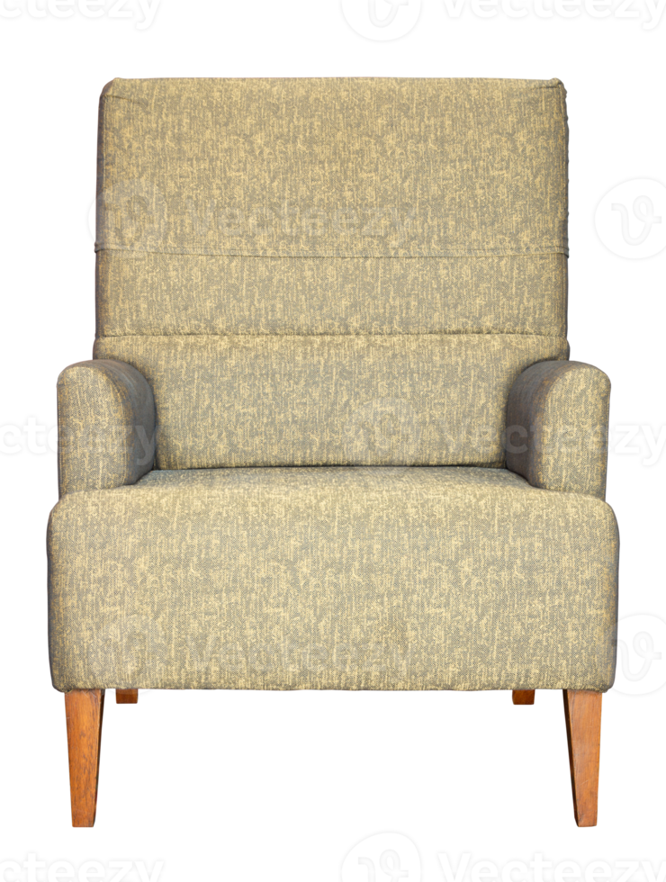 front view of sofa isolated with clipping path png
