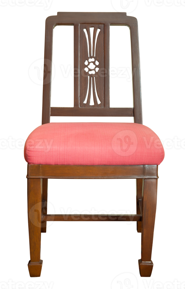 front view of fabric chair isolated with clipping path png