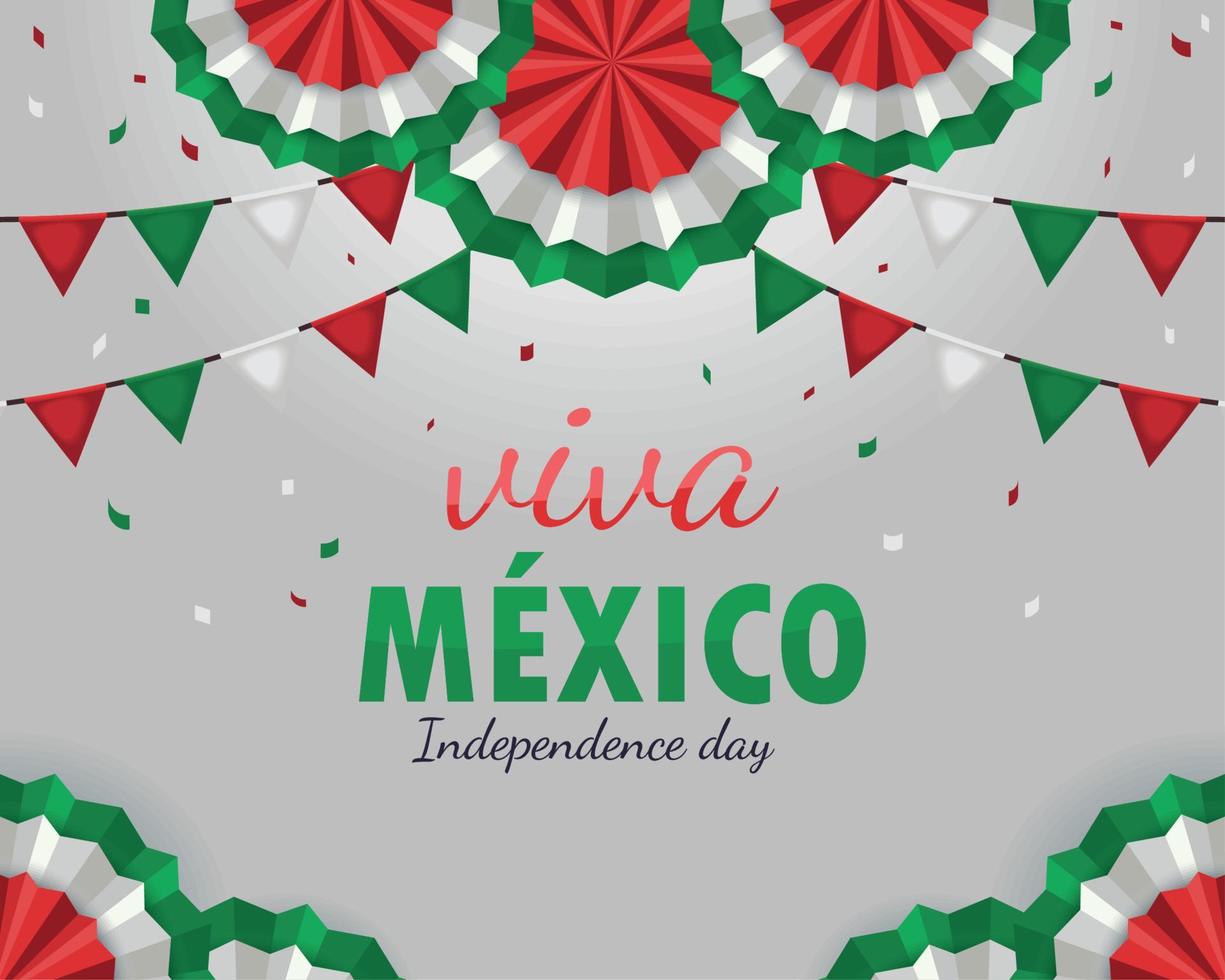 viva mexico independence day vector