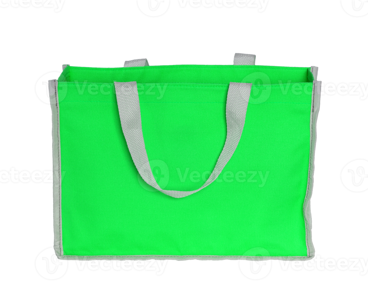 green shopping bag isolated with clipping path for mockup png