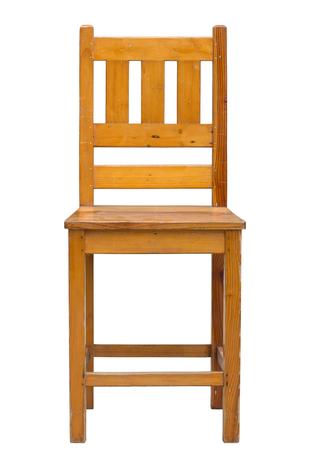 front view of wooden chair isolated with clipping path 10794054 PNG