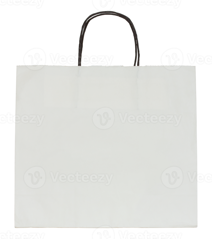 paper bag isolated with clipping path for mockup png