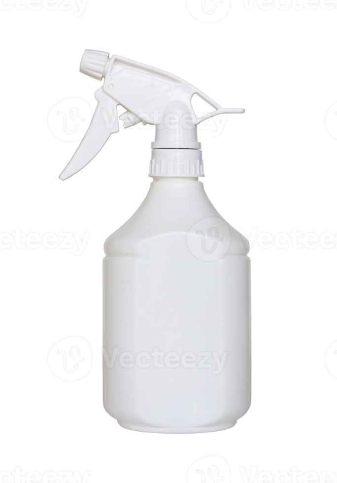 white spray bottle isolation with clipping path for mockup png