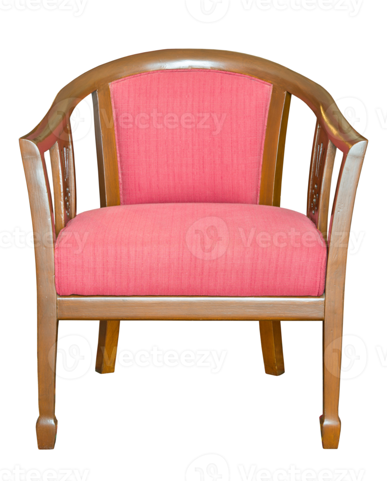 front view of fabric chair isolated with clipping path png