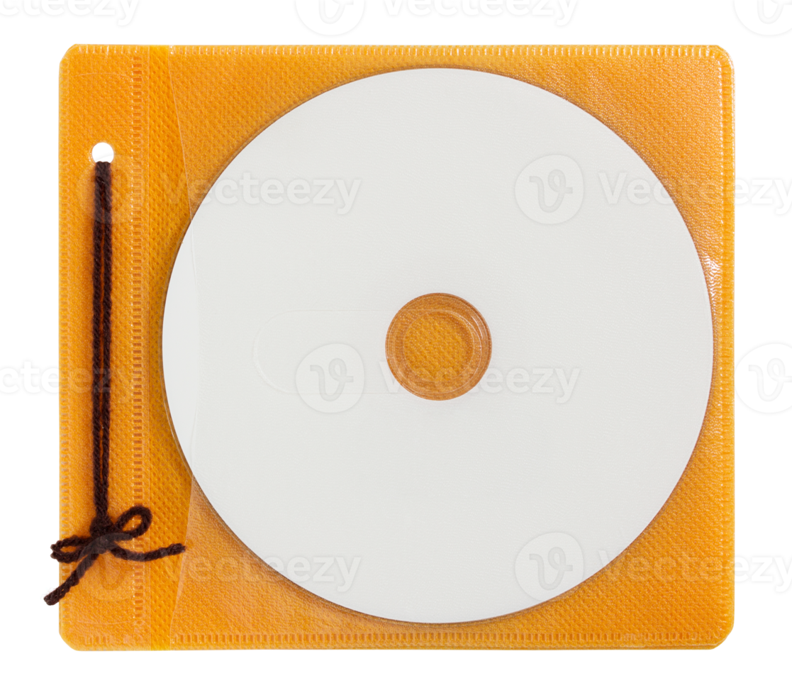 Blank DVD case and disc isolated with clipping path png