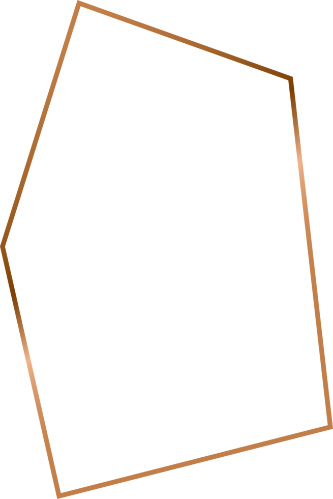 Golden vintage style frame border design png