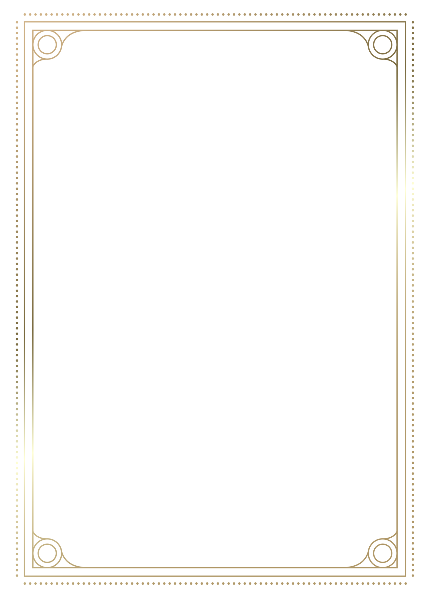 Golden vintage style frame border design 10794120 PNG