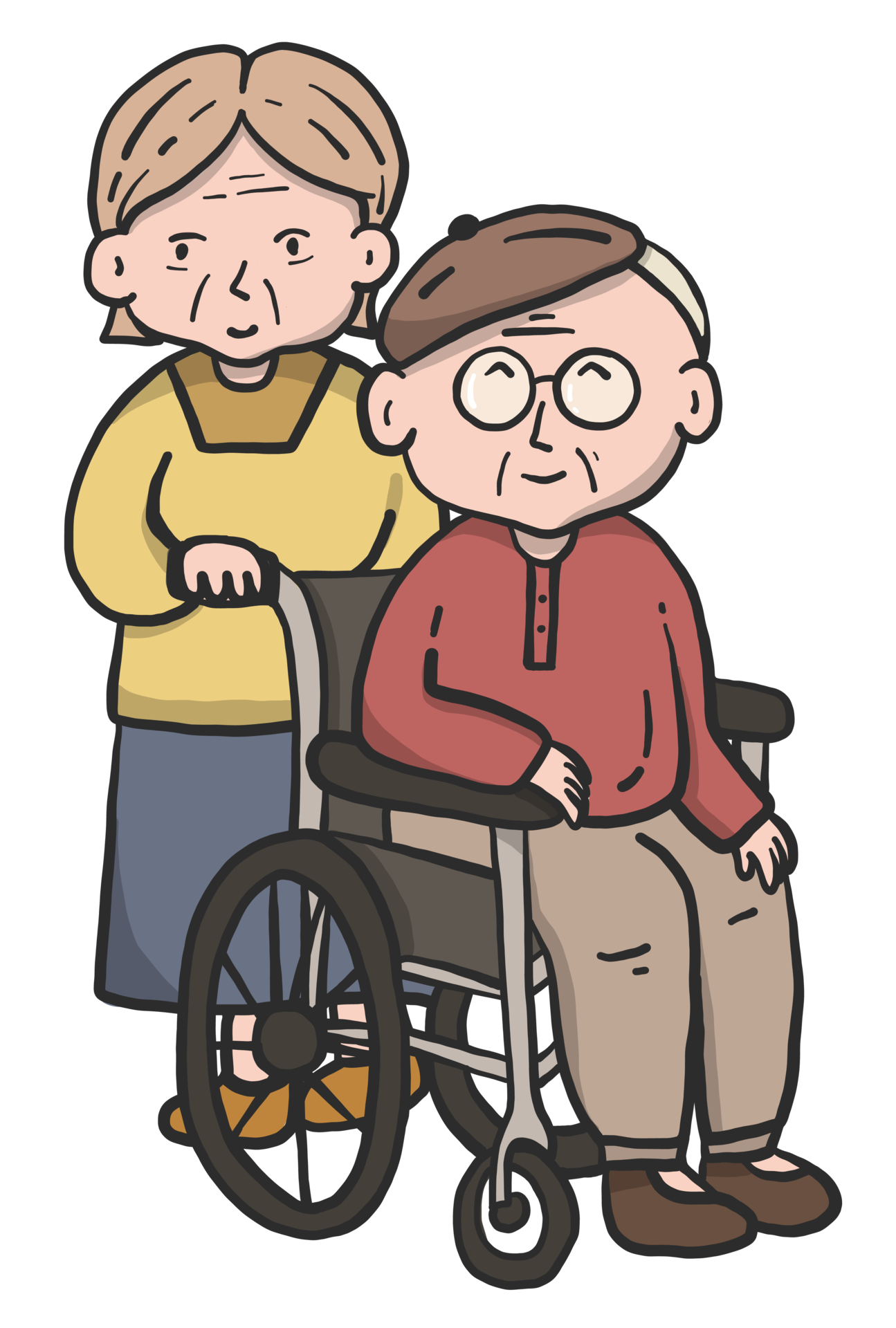 Free Old couple in love on wheelchair 10794129 PNG with Transparent Background Free Old couple in love on wheelchair 10794129 PNG with Transparent Background