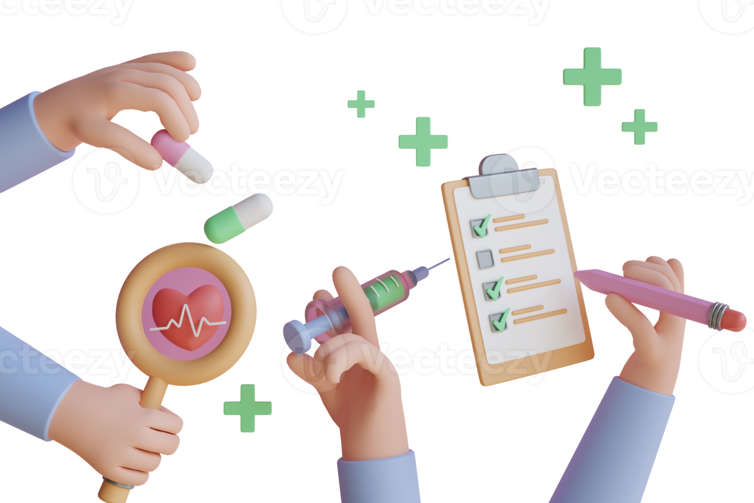 3d voorschrift rx met pillen en geneesmiddelen. dokter papier het formulier, diagnose, medisch lijst met medicijnen. medisch klem kunst geïsoleerd Aan roze achtergrond. 3d renderen png