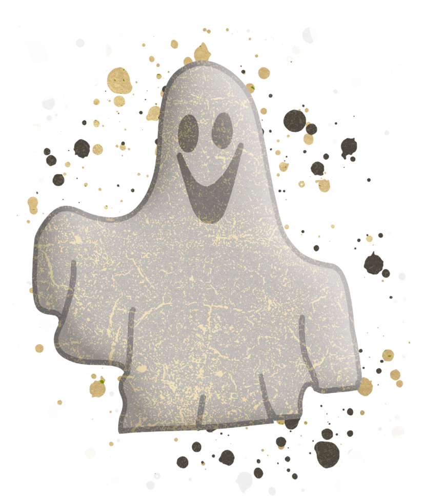 Halloween ghost in lights. png
