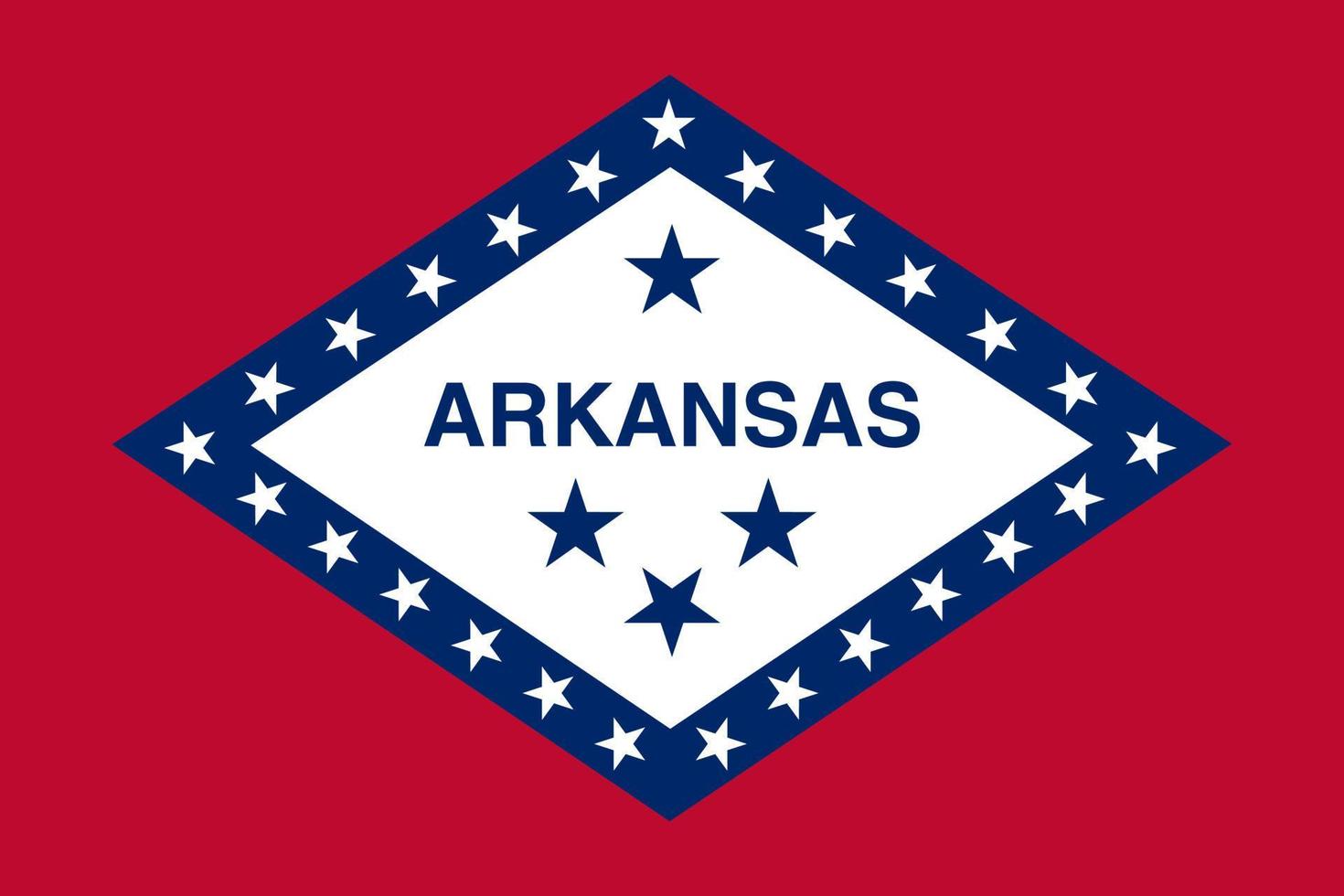 Arkansas state flag. Vector illustration.
