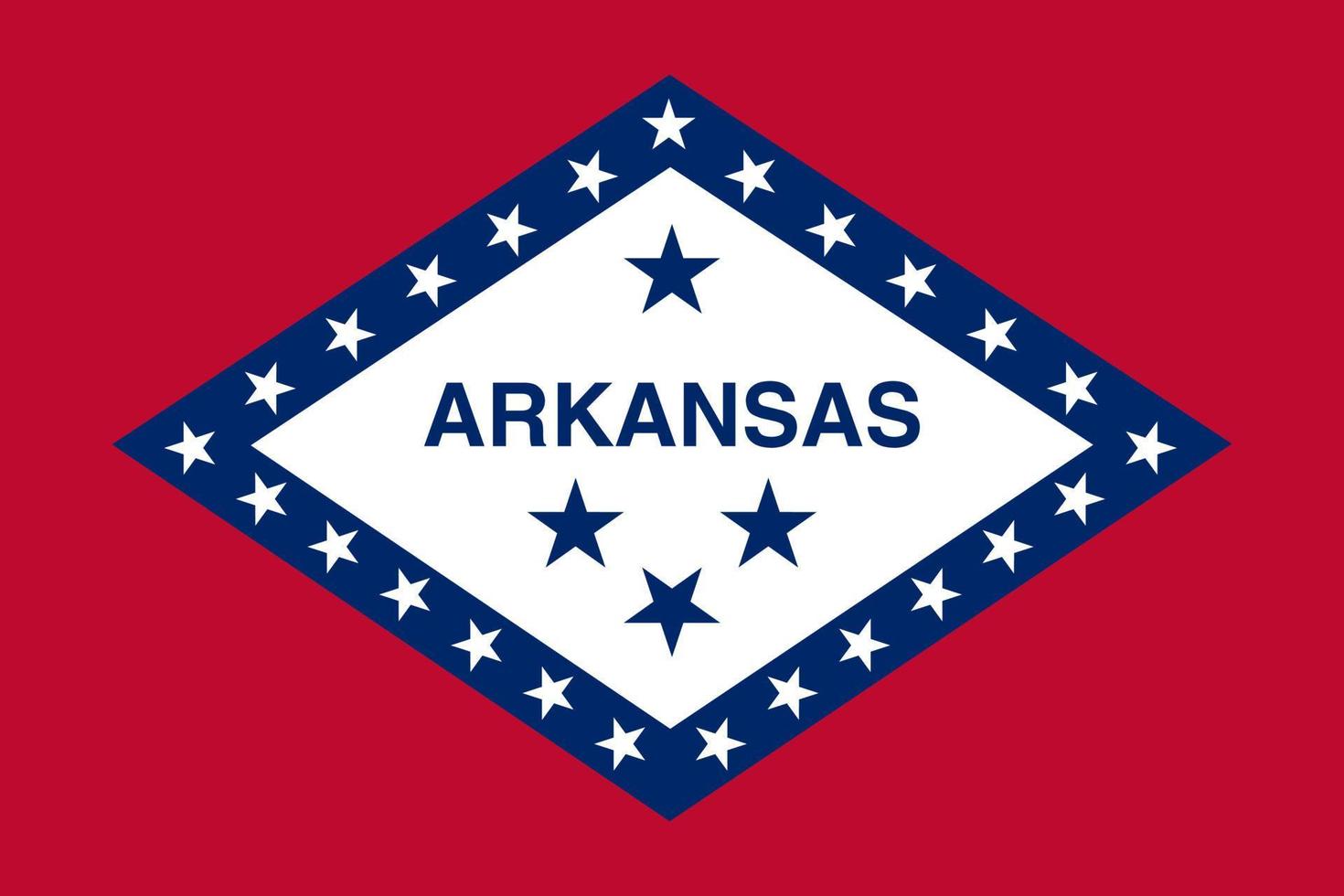 bandera del estado de arkansas. ilustración vectorial vector