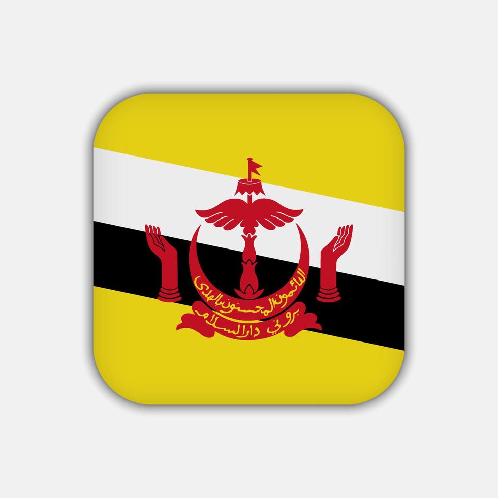 Brunei flag, official colors. Vector illustration.