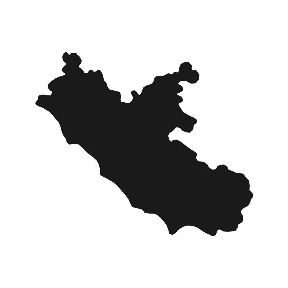 mapa de lacio región de italia. ilustración vectorial vector