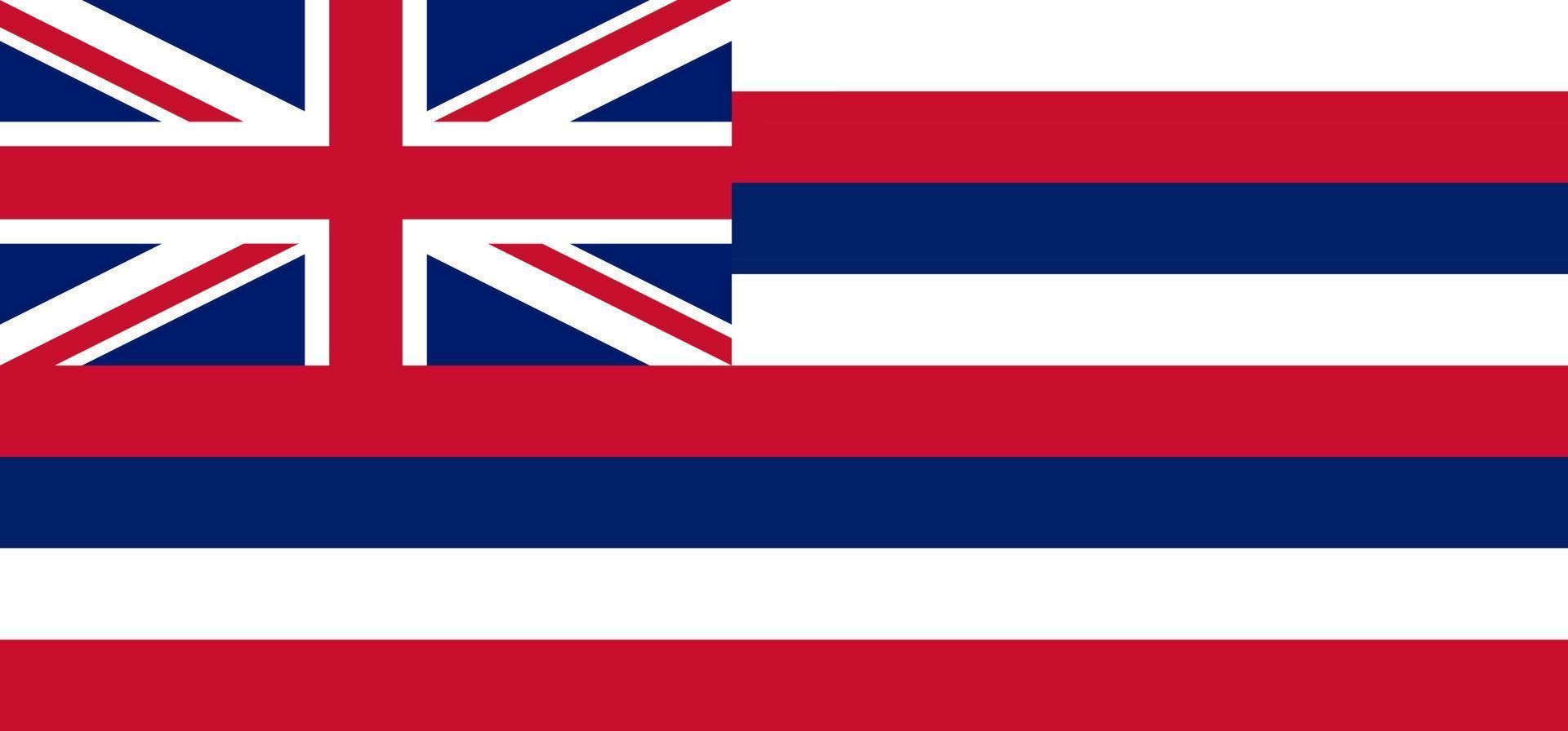 Hawaii state flag. Vector illustration.