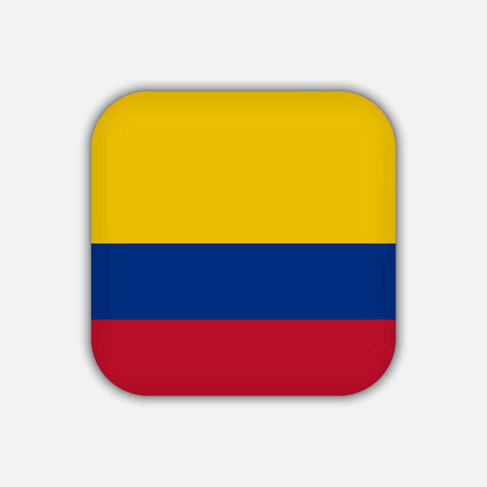Colombia flag, official colors. Vector illustration.