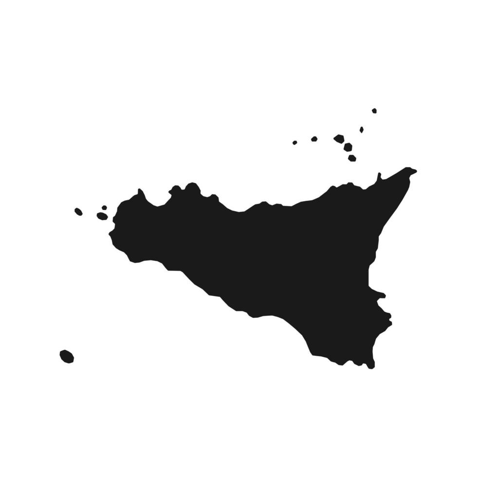 Sicily Map. Region of Italy. Vector illustration.