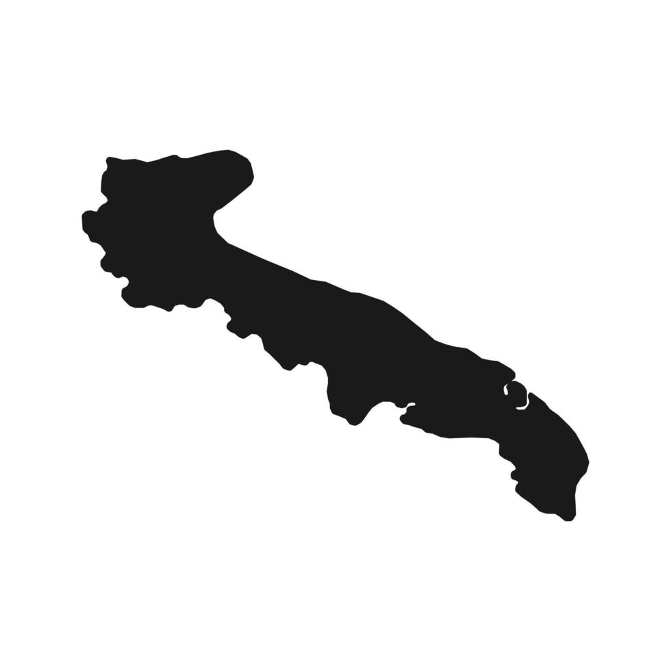 Puglia Map. Region of Italy. Vector illustration.