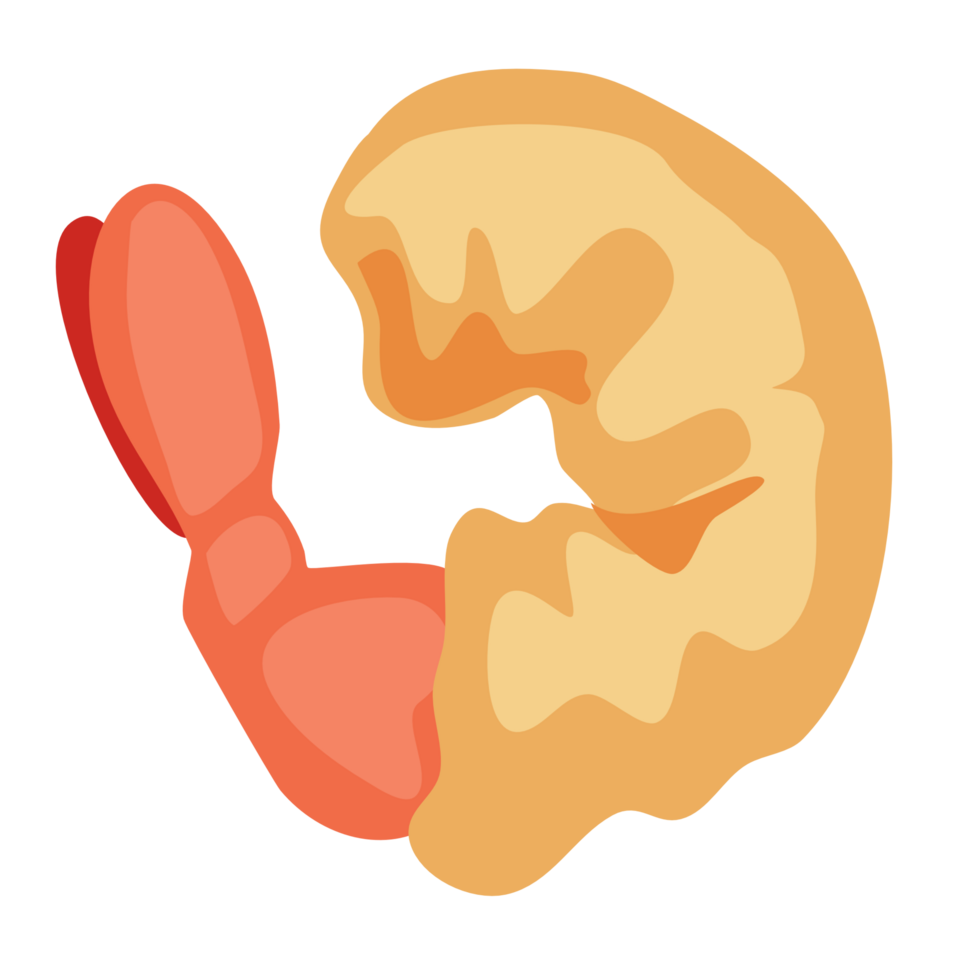 Cartoon fried shrimp PNG file