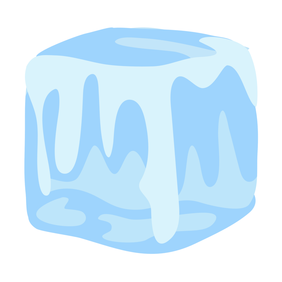 archivo png de cubitos de hielo azul