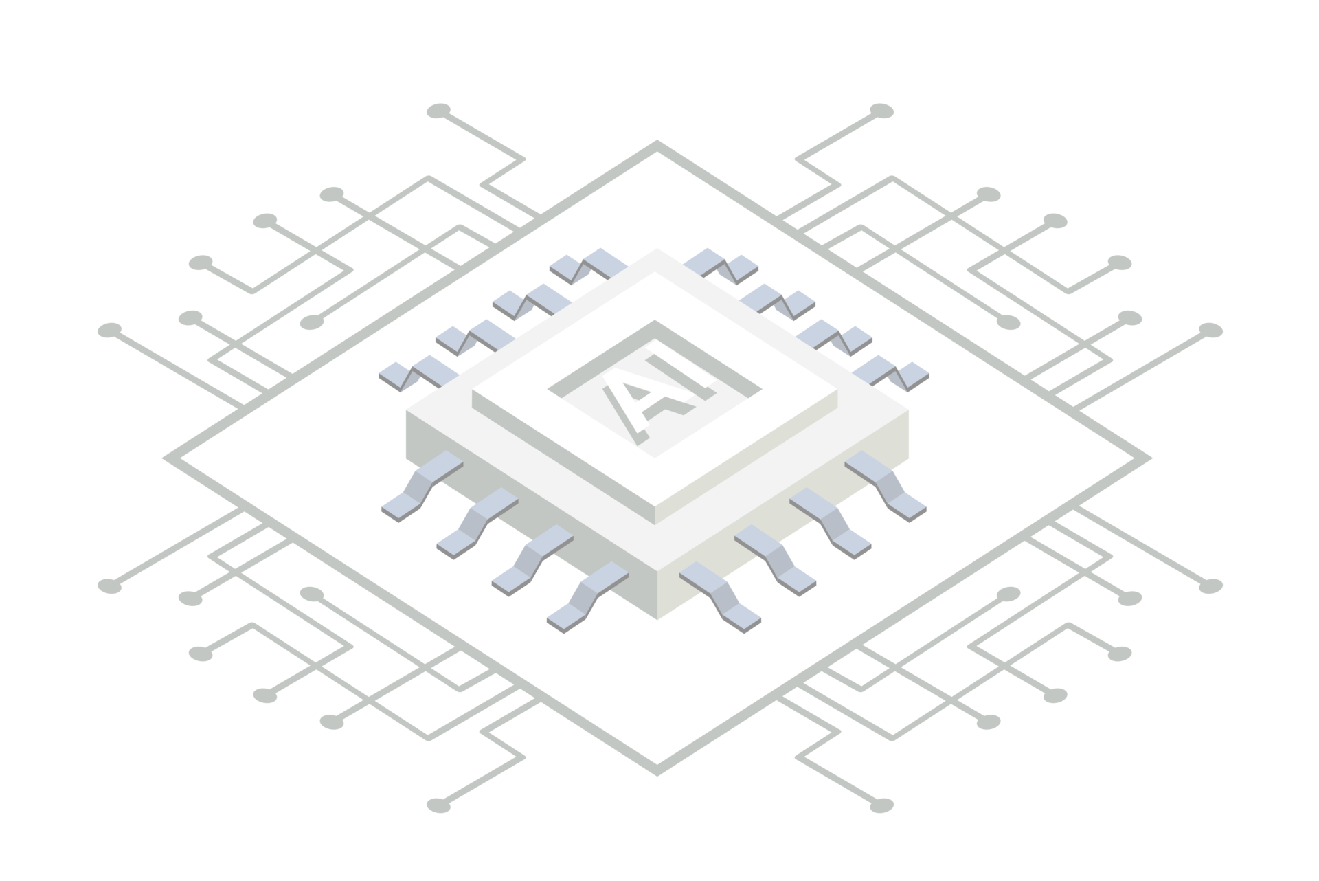 Gray artificial intelligence technology circuit png file 10794339 png