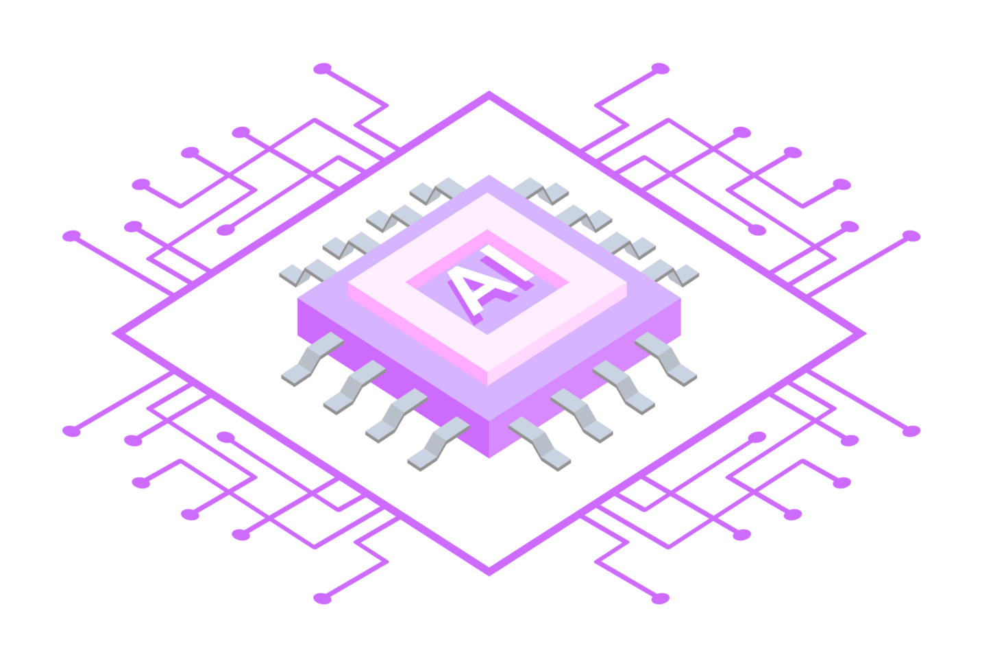 purple artificial intelligence technology circuit png file